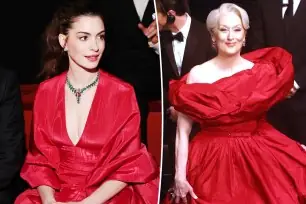 Anne Hathaway channels Miranda Priestly in Valentino couture and jaw-dropping jewels
